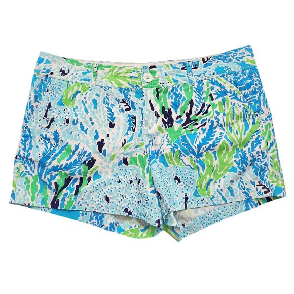 Lilly Pulitzer Callahan Spa Blue Lets Cha Cha Short Size 14 - Picture 1 of 4